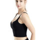 Женский 3D топ 2765# с моделирующим эфектом пушап с глубоким декольте удлиненный Черный M