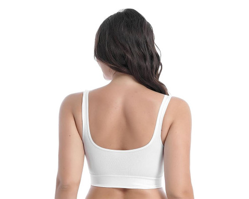 Женский 3D топ 839#U с моделирующим эфектом пушап с глубоким декольте Белый S