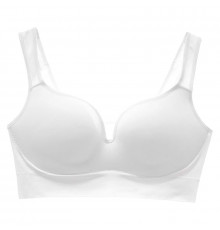 Женский 3D топ 839#U с моделирующим эфектом пушап с глубоким декольте Белый XL