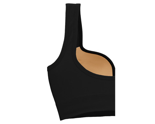 Женский 3D топ 839#U с моделирующим эфектом пушап с глубоким декольте Черный XL