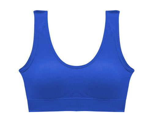 Топ женский в рубчик B01# с не регулируемыми бретелями Синий L 80 ABC