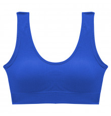 Топ женский в рубчик B01# с не регулируемыми бретелями Синий XL 85 ABC