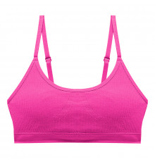 Топ женский в рубчик B02# с регулируемыми брителями Розовый электрик L 80 ABC