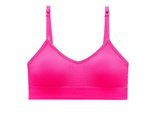 Топ женский в текстуре косичка WX6608# с регулируемыми бретелями Розовый электрик S