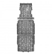 Защита днища для автомобиля BYD Yuan Plus EV 510 HX-AMP-0037 двигатель + два аккумулятора Магниево-алюминиевый сплав