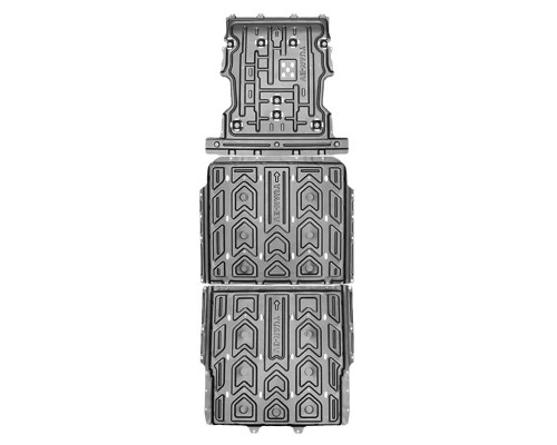 Защита днища для автомобиля BYD Yuan UP 401 2024+ HX-AMP-0036 двигатель + два аккумулятора Магниево-алюминиевый сплав