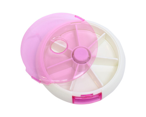 Таблетница органайзер для таблеток FY-8817 Fruits на 7 отделений Pink