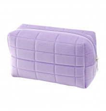 Женская косметичка 34018 несесер органайзер дорожная бьюти кейс плюшевая Purple