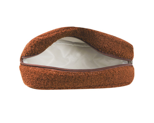 Женская косметичка B0220 несесер органайзер дорожний бьюти кейс плюшевая Brown