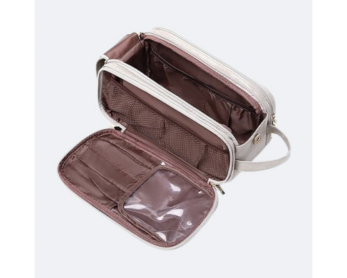 Женская косметичка BK-HZB-07 несесер органайзер дорожная бьюти кейс с карманами по бокам Gray