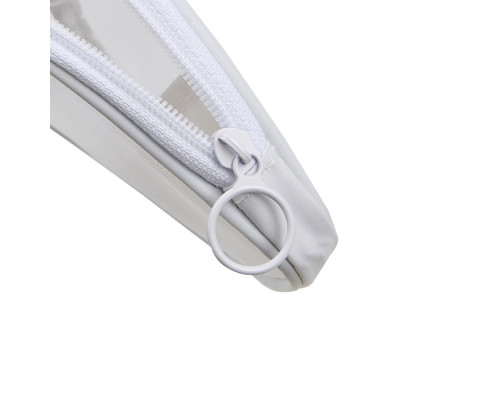 Органайзер из трёх косметичек F007 несессер для хранения косметики компактный бьюти бокс переносной на молнии White