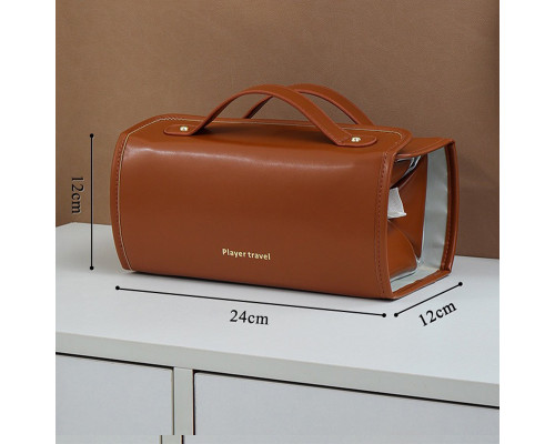 Женская косметичка SHY-02 несесер органайзер дорожная бьюти кейс Brown