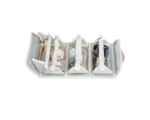 Женская косметичка SHY-02 несесер органайзер дорожная бьюти кейс White