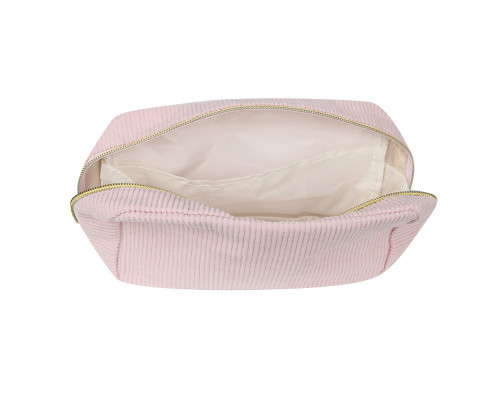 Женская косметичка ZUO 571 несесер органайзер дорожная бьюти кейс вельветовая Pink