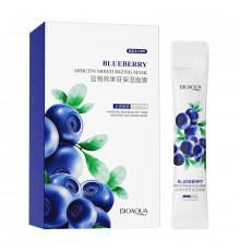 Ночная маска для лица в стиках Bioaqua Blueberry Arbutin Moisturizing Mask с экстрактом черники 4 мл 20 шт