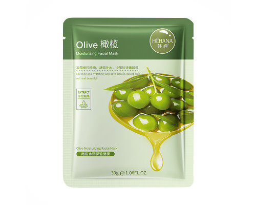 Маска для лица тканевая Hchana Moisturizing Facial Mask Olive
