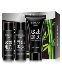 Набор от черных точек BIOAQUA Suck Out Blackheads 3-х этапный от черных точек и прыщей