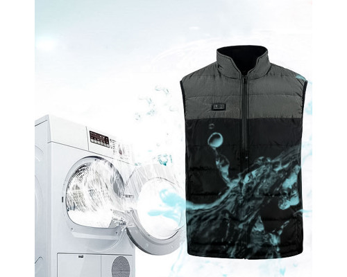 Жилетка с подогревом 001A USB 4 зоны нагрева Black-Grey M