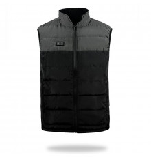 Жилетка с подогревом 001A USB 4 зоны нагрева Black-Grey XL