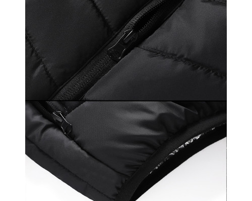 Жилетка с подогревом от повербанка USB M01-9S Black 9 зон подогрева для туризма рыбалки активного отдыха XL