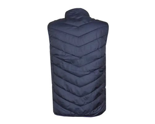 Жилетка с подогревом от повербанка USB M01-9S Blue 9 зон подогрева для туризма рыбалки активного отдыха 5XL