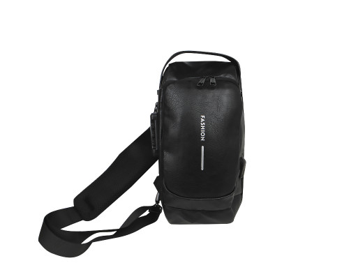 Сумка 694 нагрудная через плечо с кодовым замком влагостойкая Black