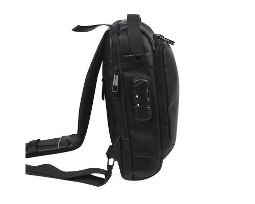 Сумка 694 нагрудная через плечо с кодовым замком влагостойкая Black