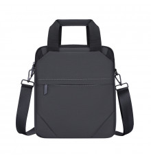 Сумка через плечо 809 вместительная на несколько отделений с ручками 31*27*7 см Gray