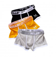 Набор мужских трусов боксеров PB-3199 Black/Turmeric/Light gray из 3 шт 2XL
