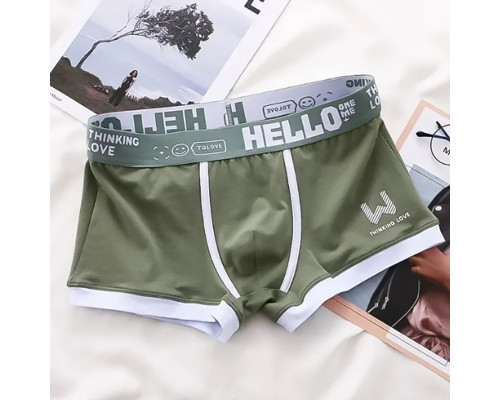 Набор мужских трусов боксеров PB-3199 Light gray/Green/Coral/Black из 4 шт 3XL