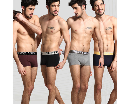 Набор из 4 шт трусов мужских боксеров Septwolves 7002 2XL