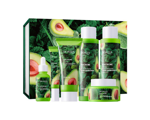 Набор по уходу за лицом Bioaqua Niacinome Avocado Elasticity Moisturizing 6 в 1