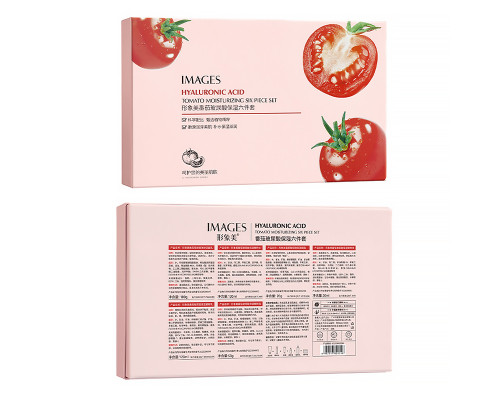 Подарочный набор с гиалуроновой кислотой и пептидами IMAGES Hyaluronic Acid Tomato Moisturizing 6 в 1