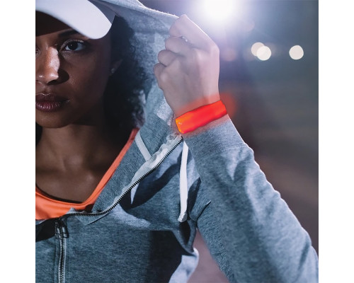 Светодиодный LED браслет на руку для бега спорта Red