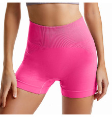 Шорты женские 1802# бесшовные для фитнеса пуш ап push up Розовый электрик S