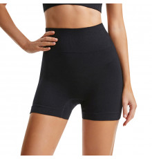 Шорты женские 1802# бесшовные для фитнеса пуш ап push up Черный M