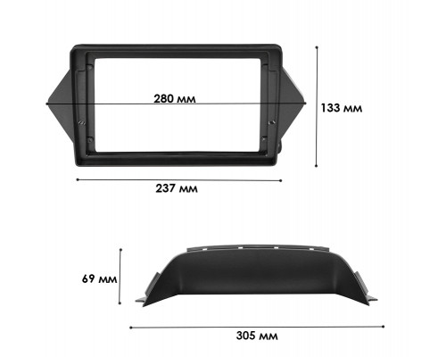 Переходная рамка Acura MDX 2006-2013 (7201) 9"