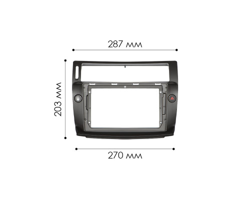 Переходная рамка Citroen C4 2004-2010 6346 9" Black