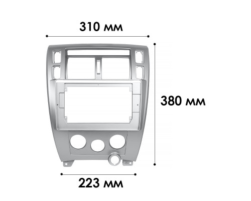 Переходная рамка Hyundai Tucson 2005-2010 (HY 166T) 5842 10.1 Silver