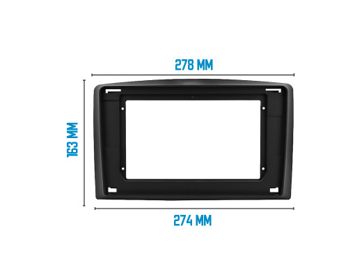 Переходная рамка Mercedes-Benz Vito 2014-2018 (BE 032T) 10.1" Black