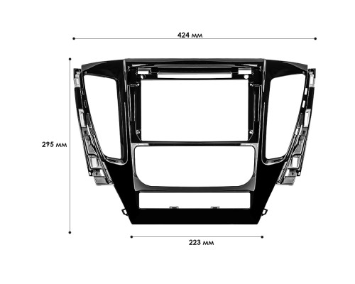 Переходная рамка Mitsubishi Pajero Sport 2015-2019 (6524) 9"