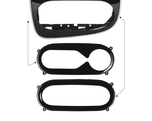 Переходная рамка Renault Clio 2016-2019 (7587) 10.1"