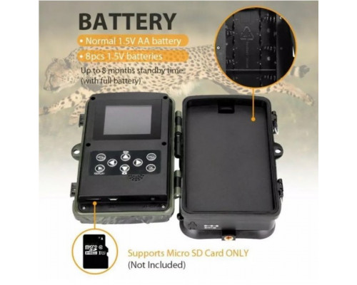 Фотопастка Suntek НС-810A 20м, огляд 120 °, з датчиком руху, нічна зйомка, захист IP65. Камера для охорони