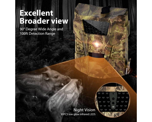 Фотопастка HT001B Камера з датчиком руху та нічною зйомкою Full HD 1080Р IP54