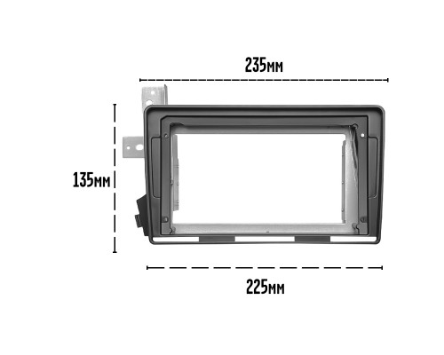 Переходная рамка SsangYong Actyon Kyron 2005-2015 (7283) 9"