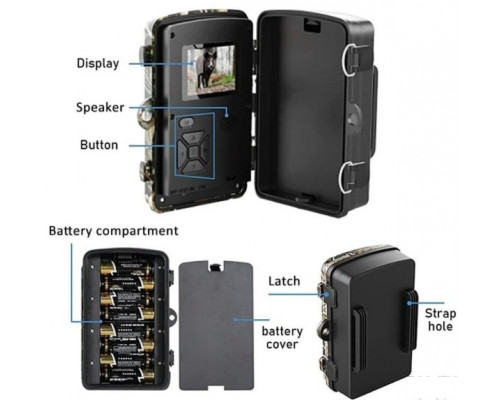 Фотопастка Suntekcam DL-100 (12Мп, 2 дисплей) захист IP66. Камера з датчиком руху та нічною зйомкою.