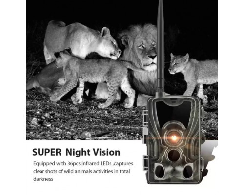 Фотопастка Suntek HC 801M 25м, огляд 120 °, датчик руху, GSM модуль G2, нічна зйомка, захист IP65.