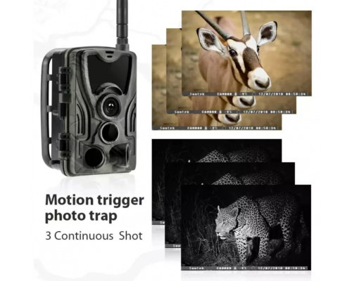 Фотопастка Suntek HC 801M 25м, огляд 120 °, датчик руху, GSM модуль G2, нічна зйомка, захист IP65.