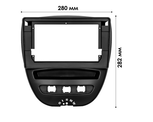 Переходная рамка Toyota Aygo 2005-2014 Citroen C1 2005-2014 Peugeot 107 2005-2014 (TO 207T) 7197 10.1"