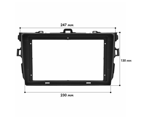 Переходная рамка Toyota Corolla 2007-2013 (TO 181N) 9" Black